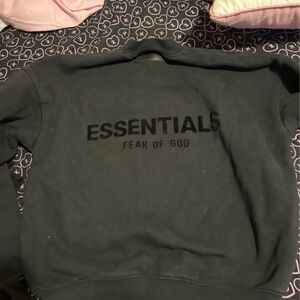 Essentials Black Crewneck Sweater